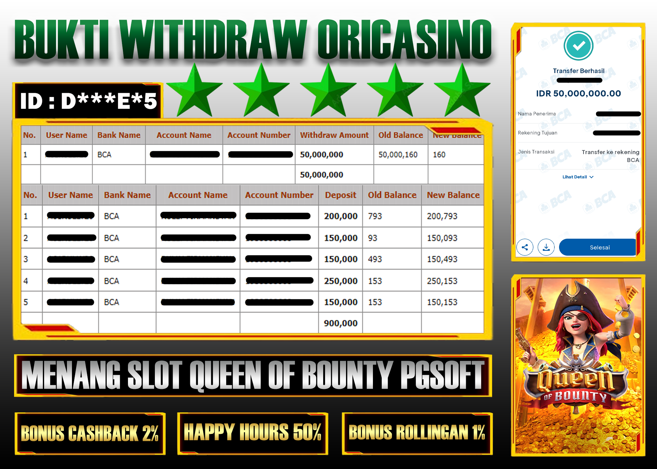 BUKTI KEMENANGAN SLOT QUEEN OF BOUNTY PROVIDER PGSOFT